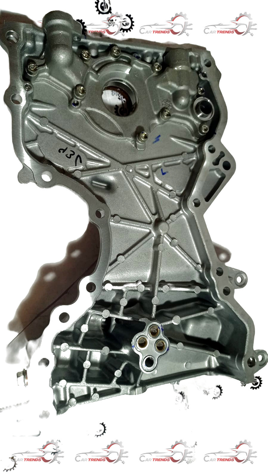 Maruti Suzuki Pump Assy Oil 16100M83P00 engine component for vehicle maintenance, featuring the Maruti Suzuki brand logo and part details.