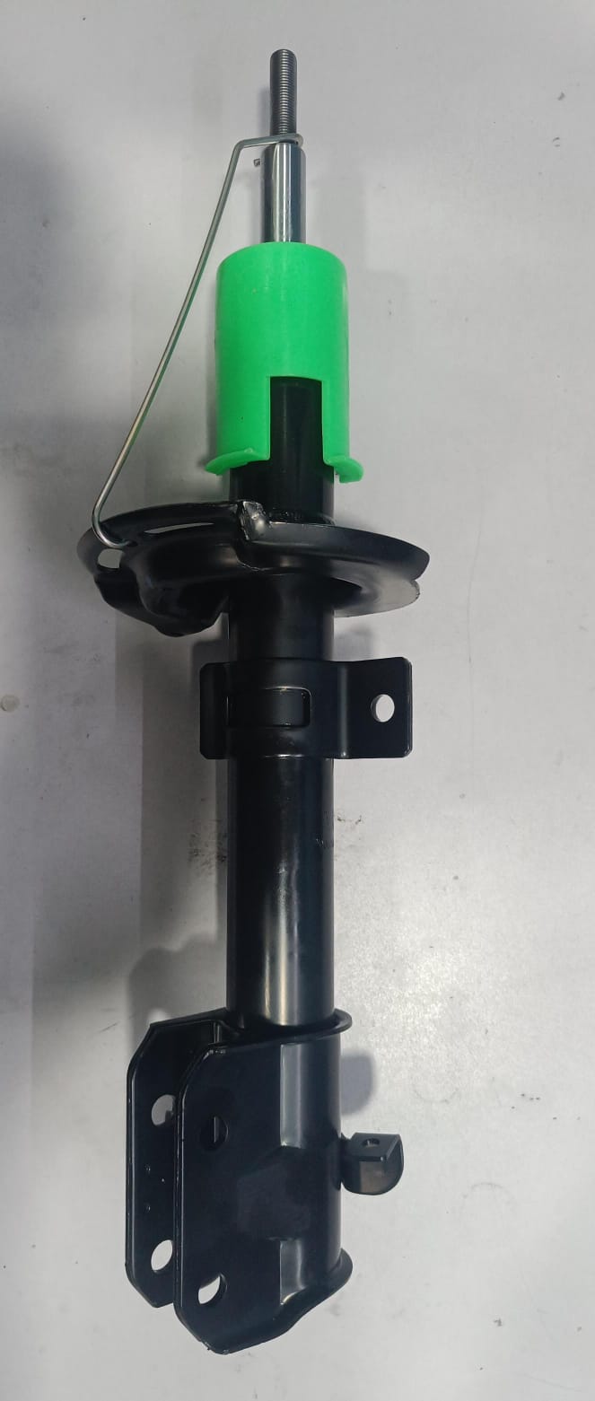 Front left shock absorber for Maruti Suzuki Swift Dezire, part number 41602M74L01, shown in the image.