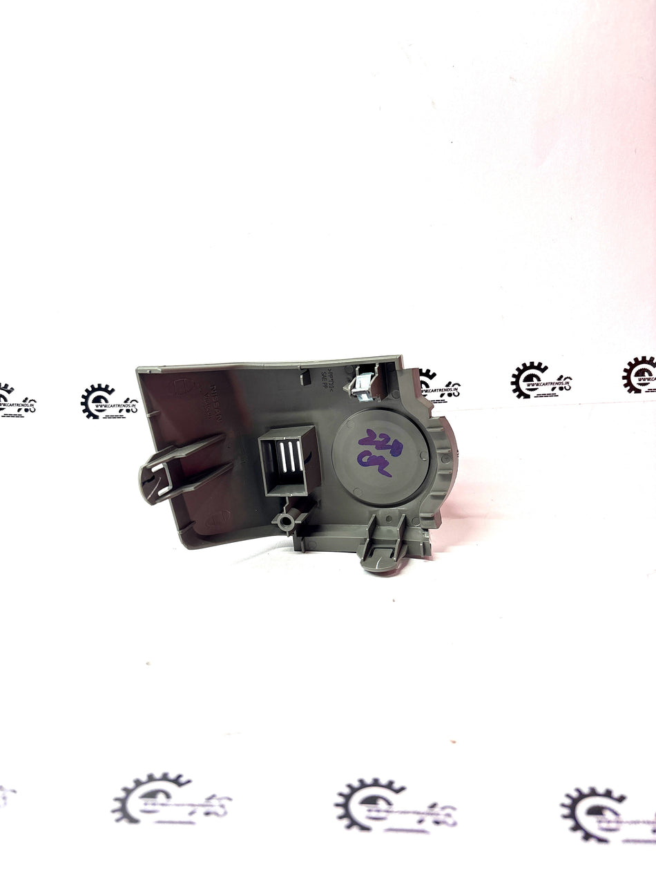 Nissan Sunny instrument fin, black plastic dashboard trim piece, designed for Nissan Sunny vehicle model.