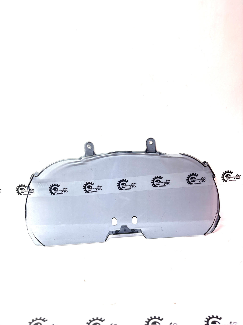 Nissan Micra front meter cover, black plastic replacement part, designed to fit the vehicle's dashboard area.