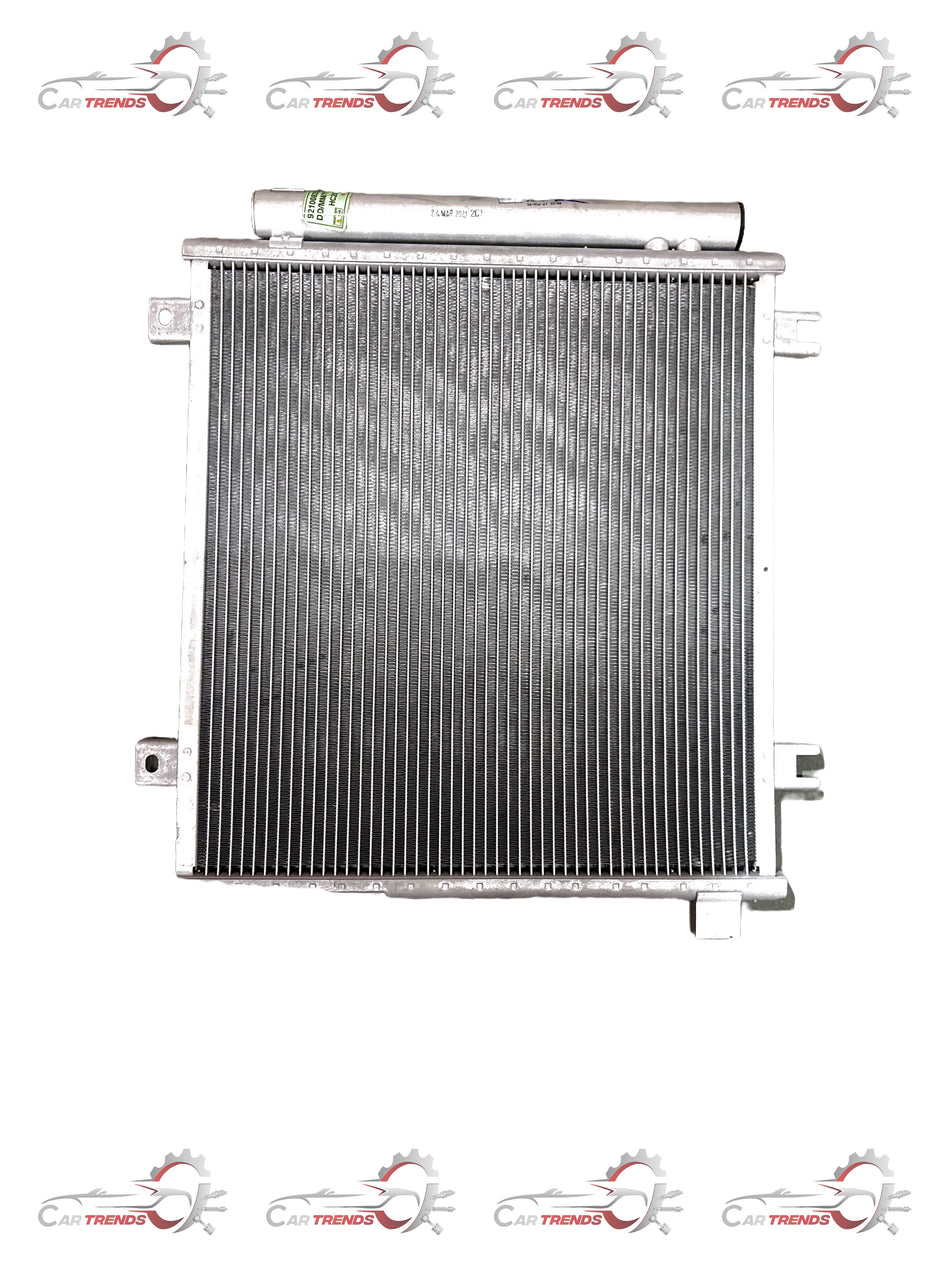 Nissan Kwid condenser part 921008352R showing a metal automotive condenser for cooling system.