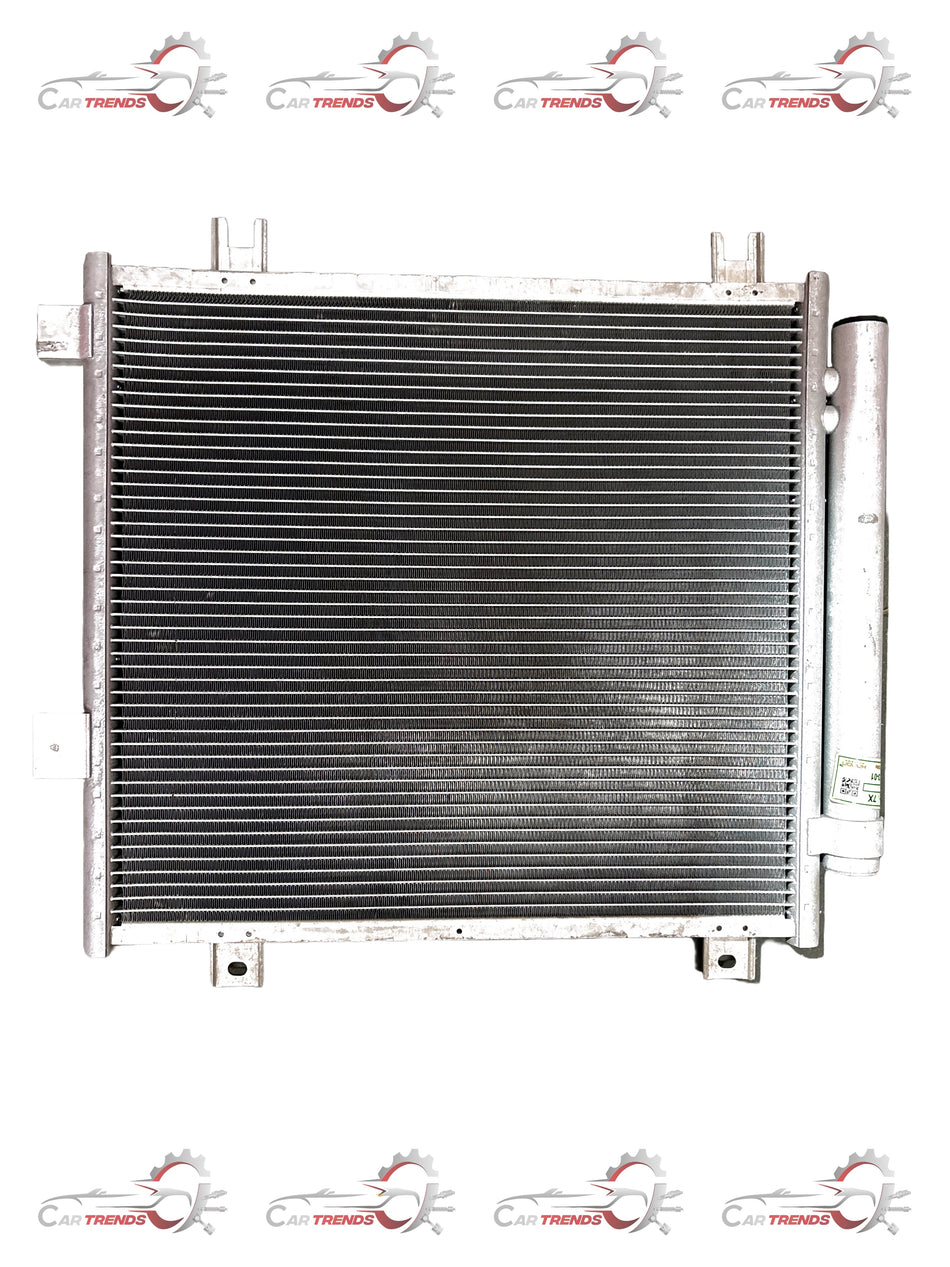 Nissan KWID condenser, automotive cooling part with model number 921008352R, visible metal fins and connectors.