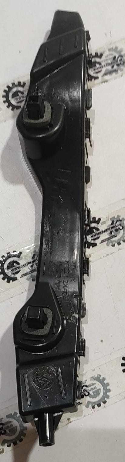 Nissan rear bumper bracket for Datsun Ready-Go, LH side, vehicle part replacement, black metal support bracket.