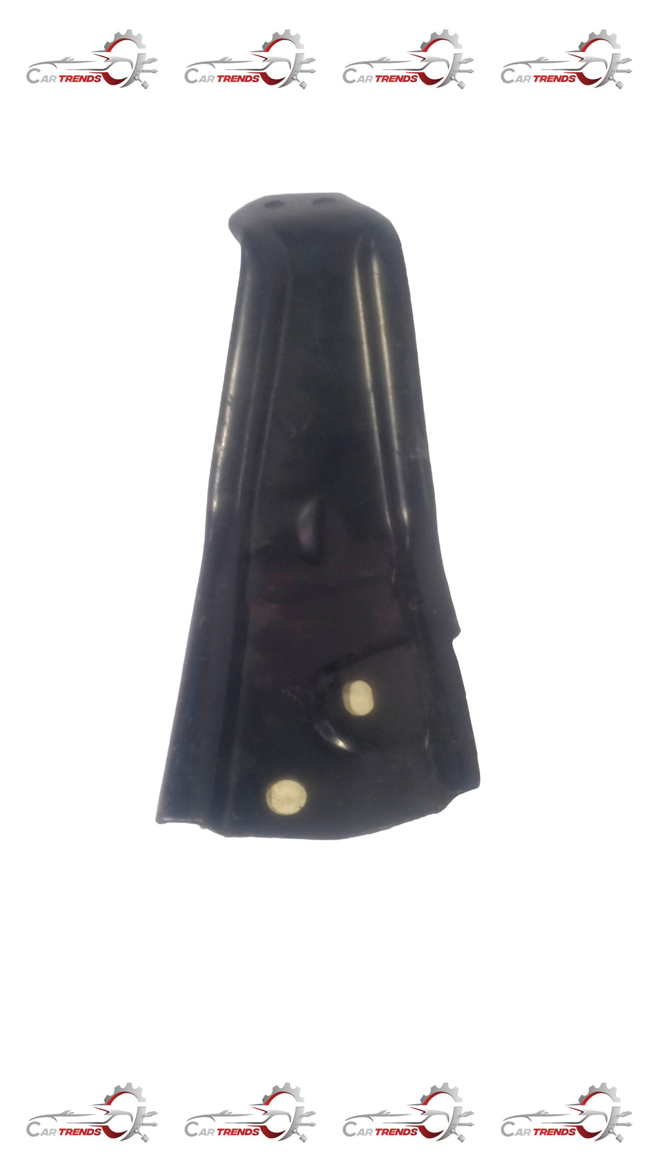 Nissan lower front fender bracket, part #F31601HBMA, showing the black metal bracket with mounting points for vehicle repair.