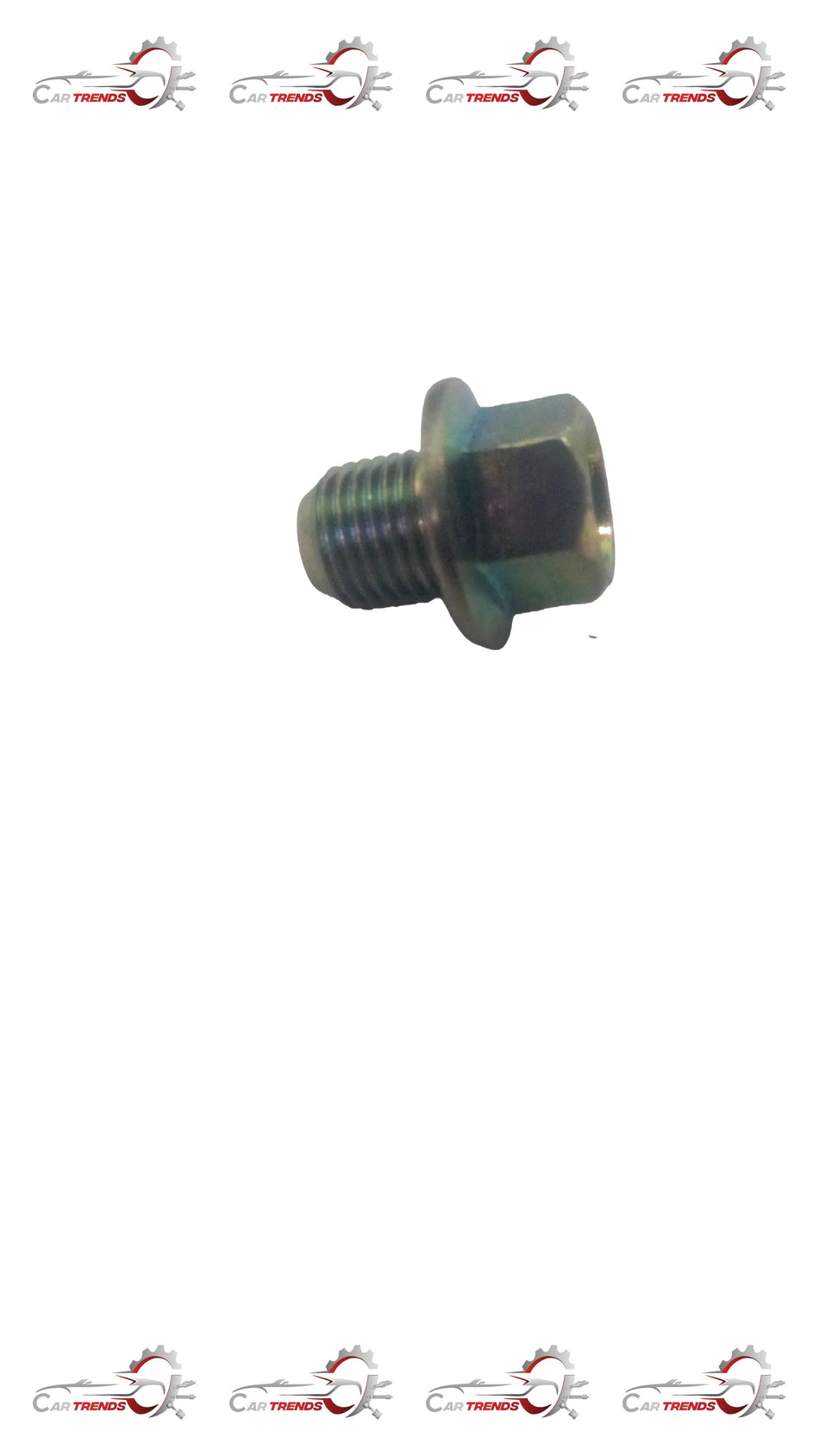 Nissan drain plug part number 1112801M0B, automotive engine drain plug in black with metal threads, for Nissan vehicles.