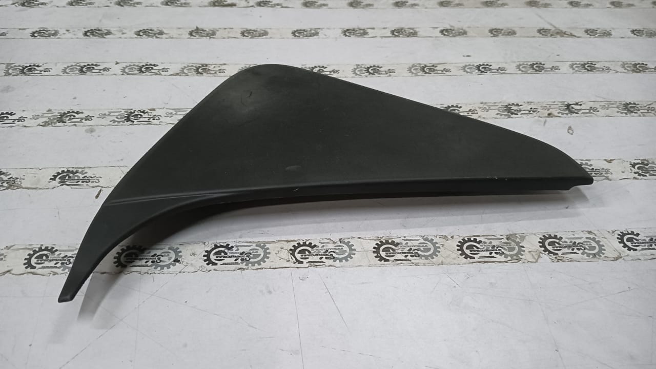 Nissan Datsun Redi Go front door corner garnish, vehicle body trim, in black finish, with mounting details visible.