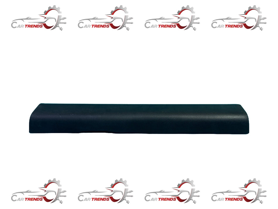 Nissan Micra kick plate assembly in black with Nissan logo, designed to protect door sill area.