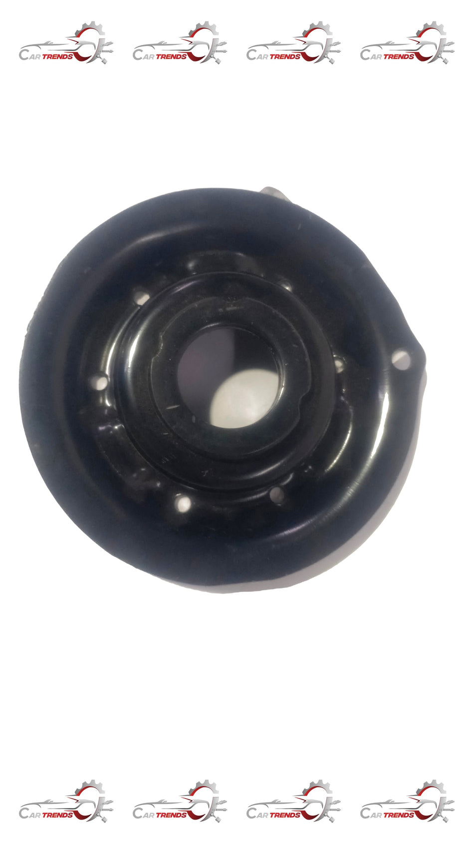 Nissan Micra front spring seat assembly in black, part number 540401HJ0B, with visible metal components and rubber cushioning.