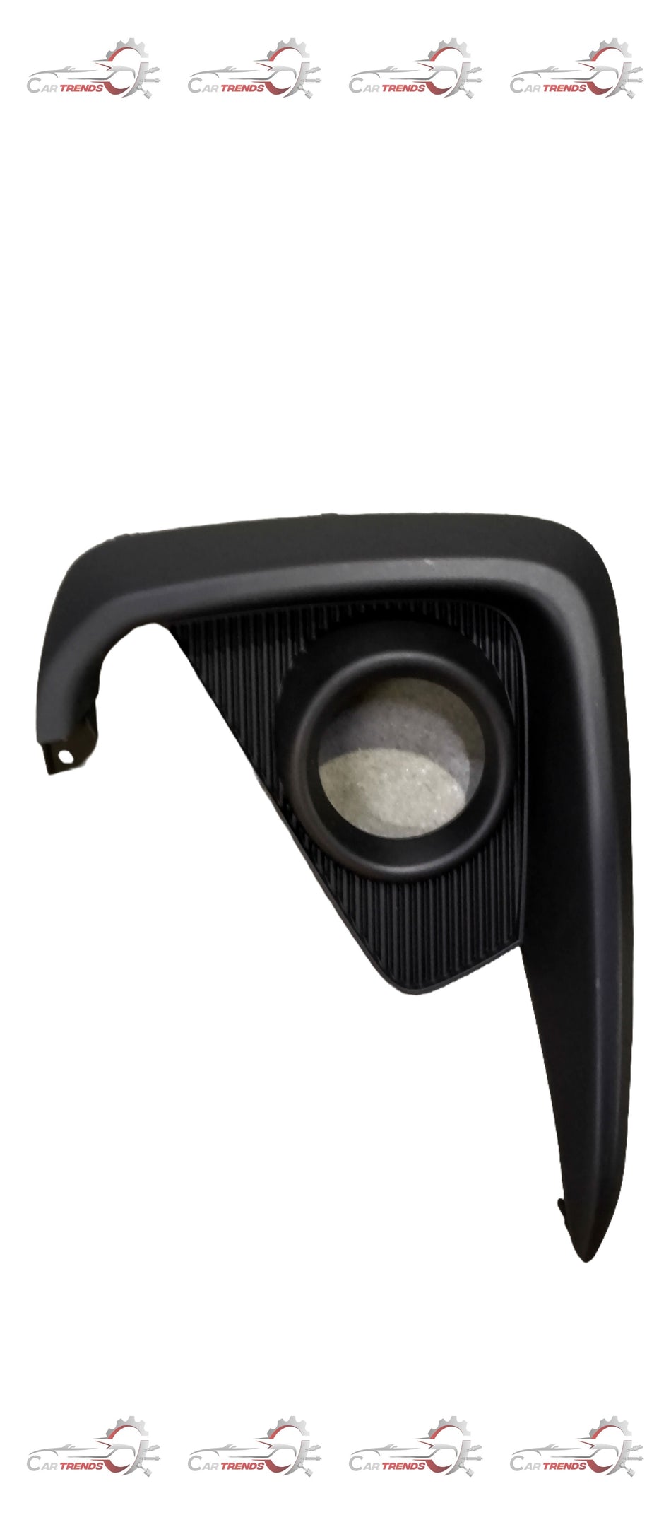 Maruti Suzuki fog lamp bezel front part, black plastic with mounting points, designed for Maruti Suzuki vehicle models.