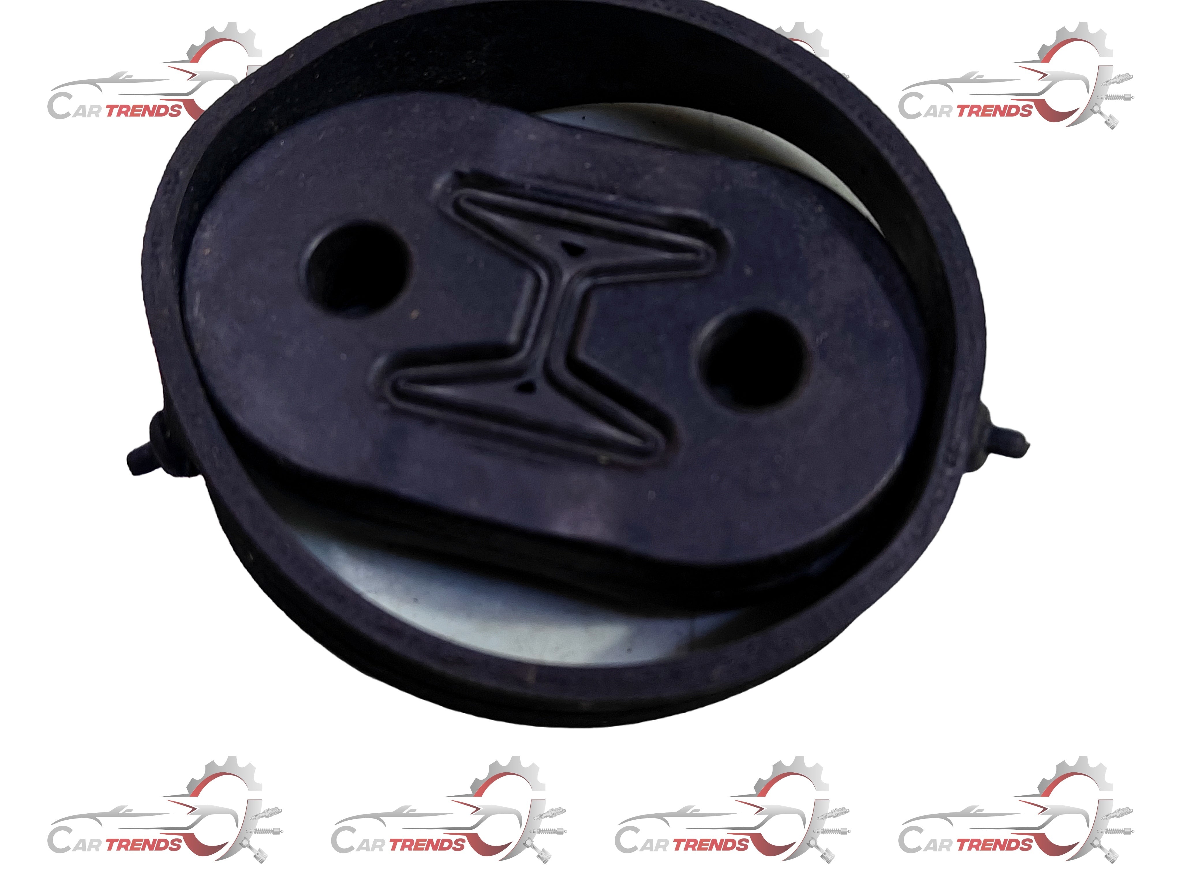 CarTrends Silencer Rubber Optra 1.6 spare part, close-up of the rubber mount for vehicle exhaust system.