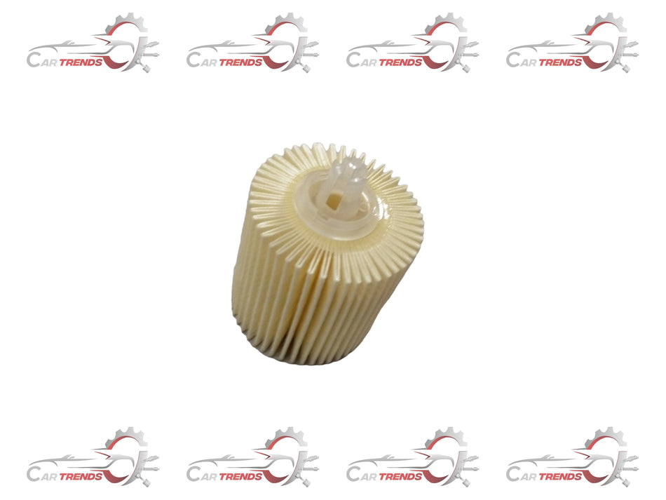 Aftermarket oil filter for Toyota Etios Diesel, showing a close-up of the black cylindrical filter element.