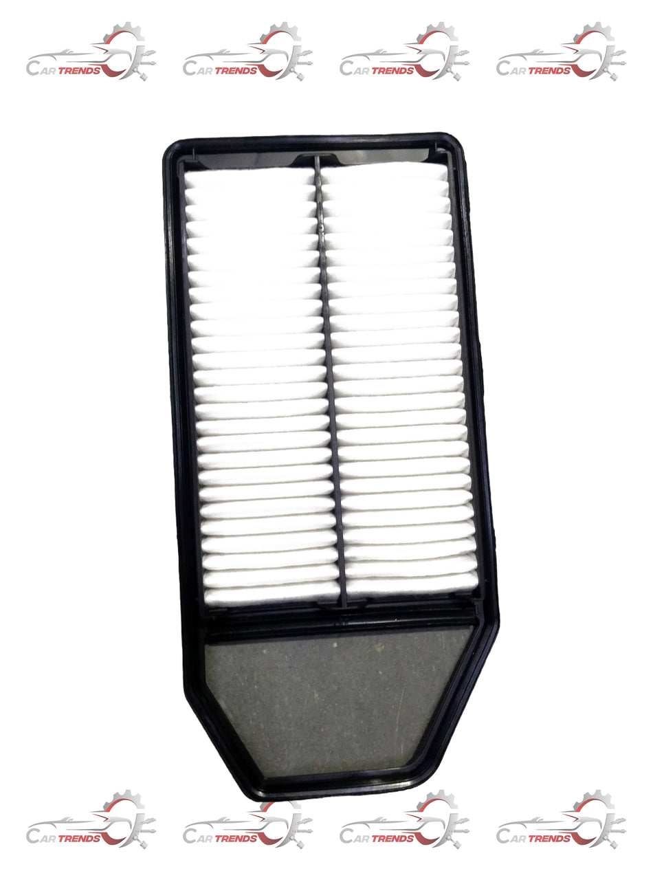 Maruti Suzuki Baleno petrol air filter 13780M68P01, shows a clean, rectangular engine air filter with black filter media and plastic frame.