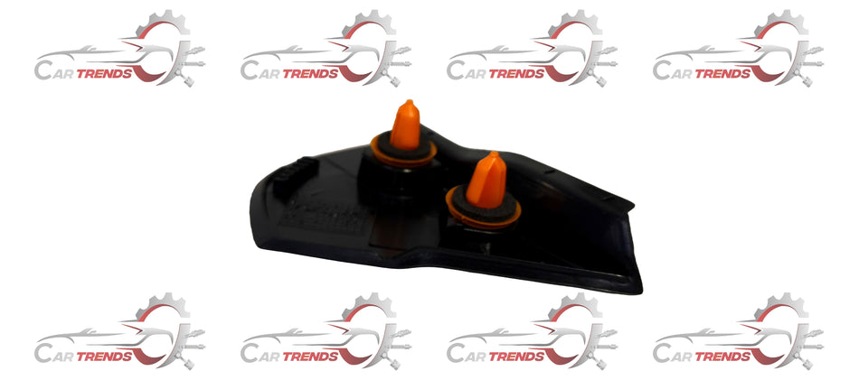 Maruti Suzuki GARNISHFR pillar outer black part for vehicle door, shown in the image with a sleek black finish and mounting points