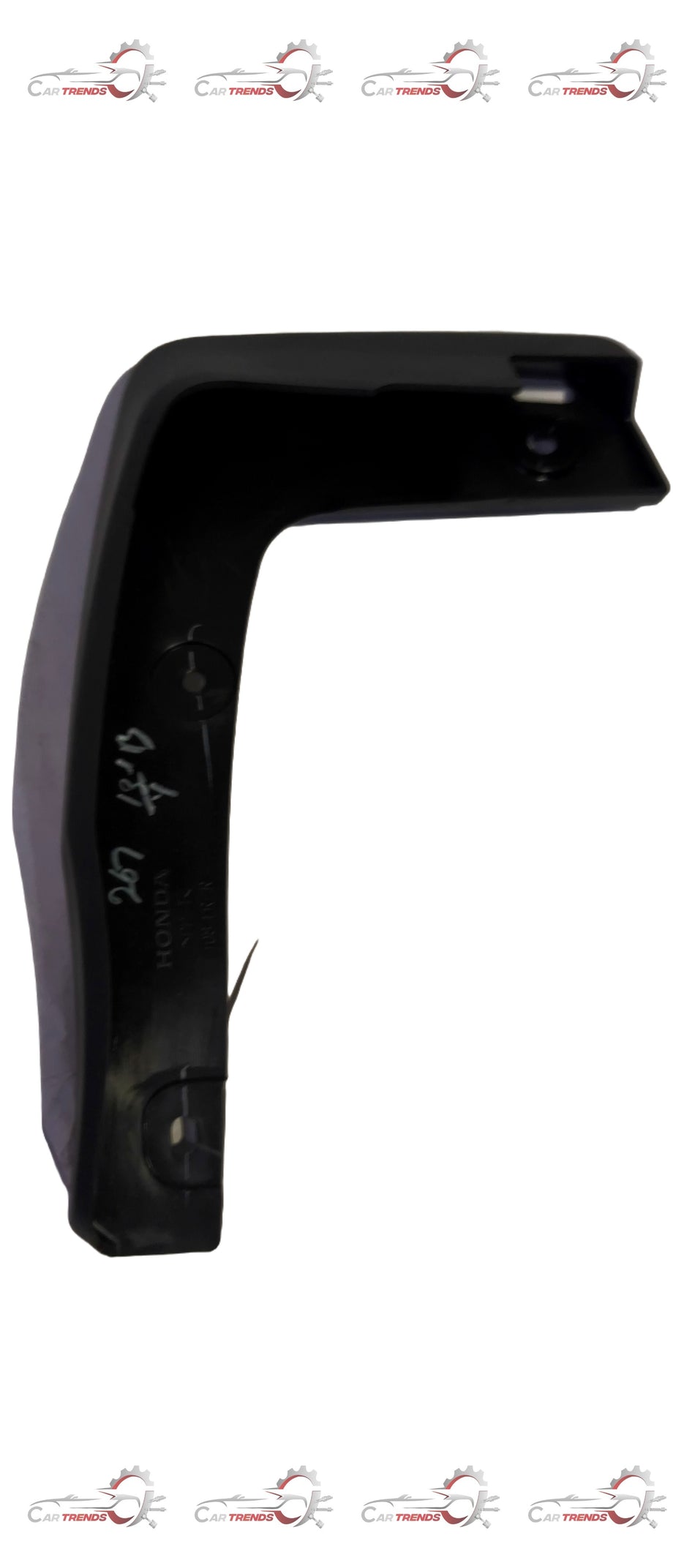Honda mud guard kit 08P00T00700B shown on a motorcycle, featuring black plastic construction and mounting brackets for protection.