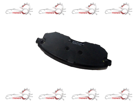 Maruti Suzuki disc brake pad set showing metallic brake pads with mounting hardware for vehicle braking system.