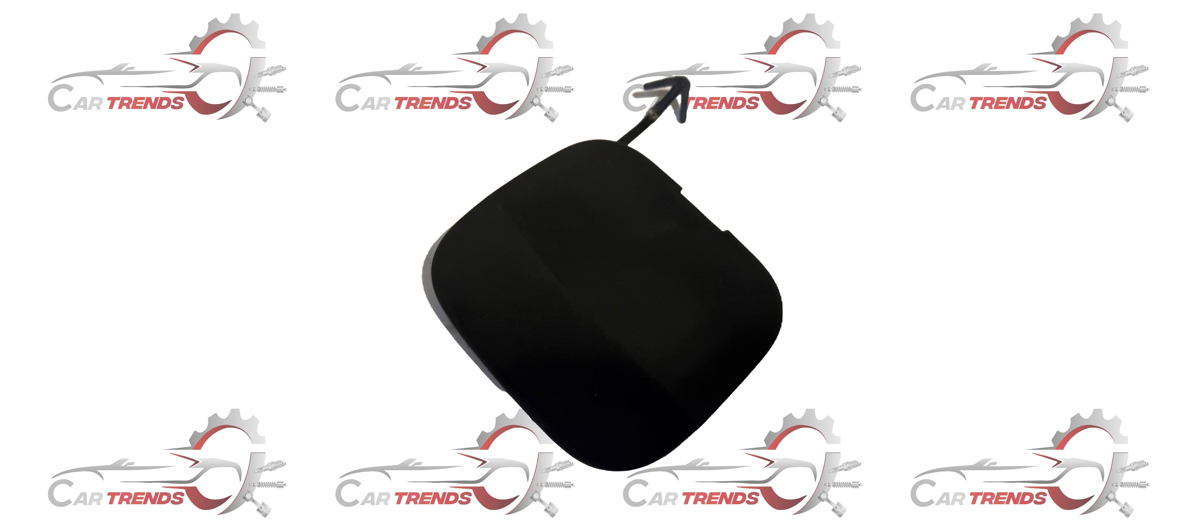 CarTrends CAPFR bumper spare part, close-up view of the black bumper component with mounting points and details.