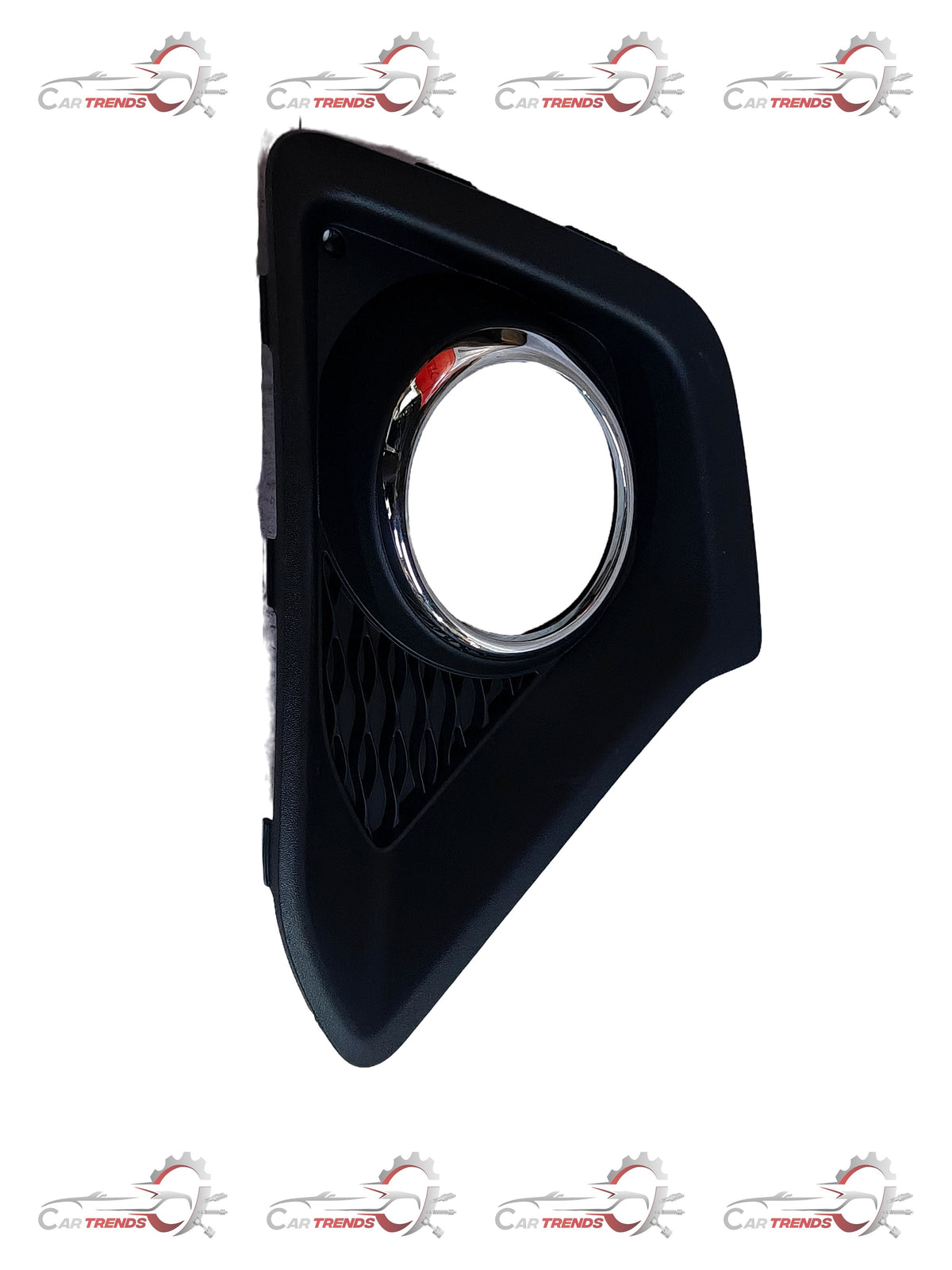 CarTrends fog lamp cover for 2010 Hyundai Grand i10 and Xcent, right side spare part with clear design and fitment details