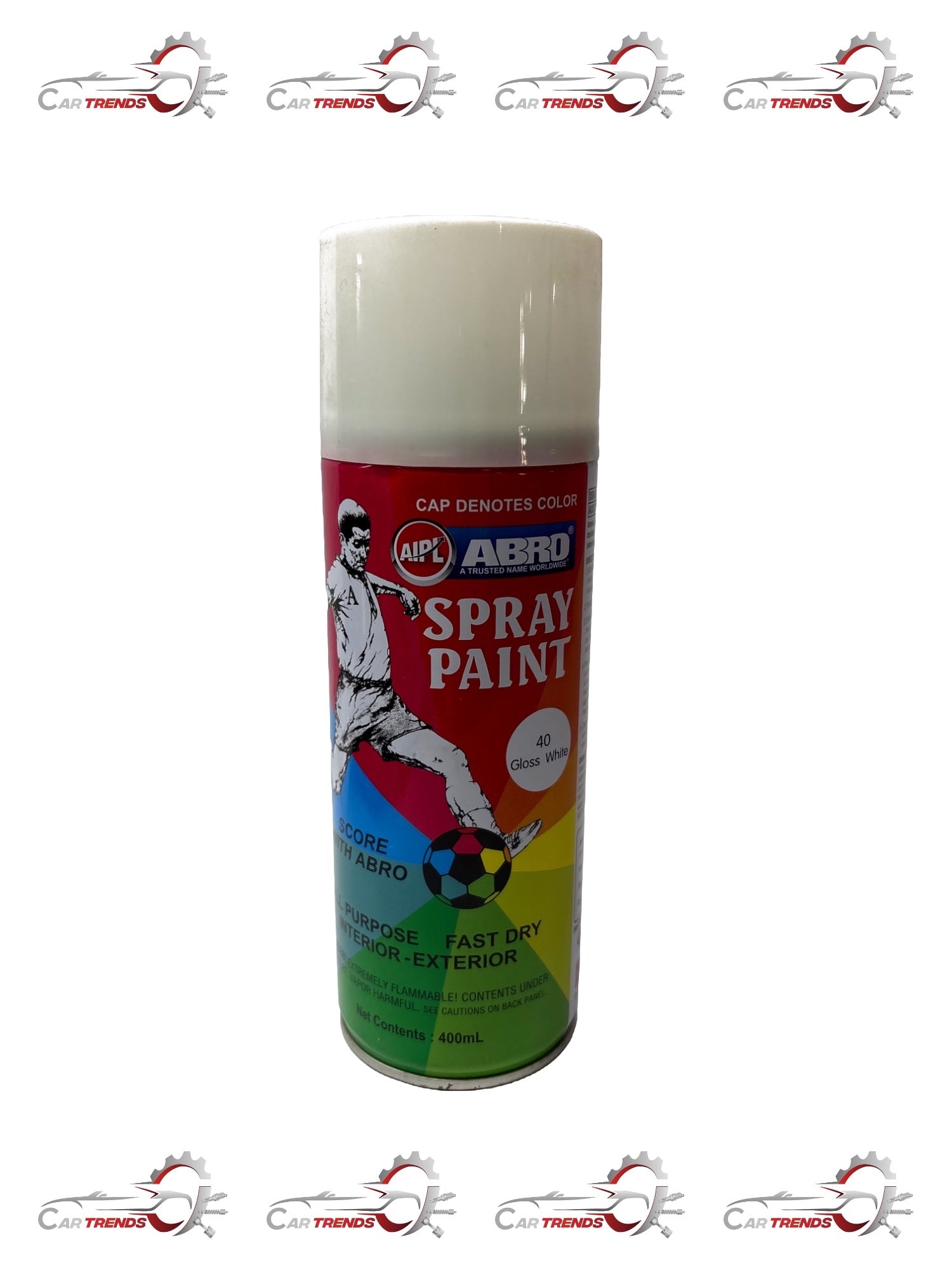 ABRO Spray Paint White Abro | Universal | #SPRAY PAINT WHITE SPRAY PAINT WHITE - Front view