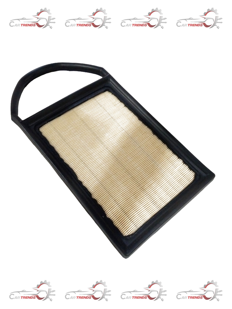 CarTrends air filter for Toyota Etios petrol engine, showing the rectangular filter with pleated paper media and plastic frame.