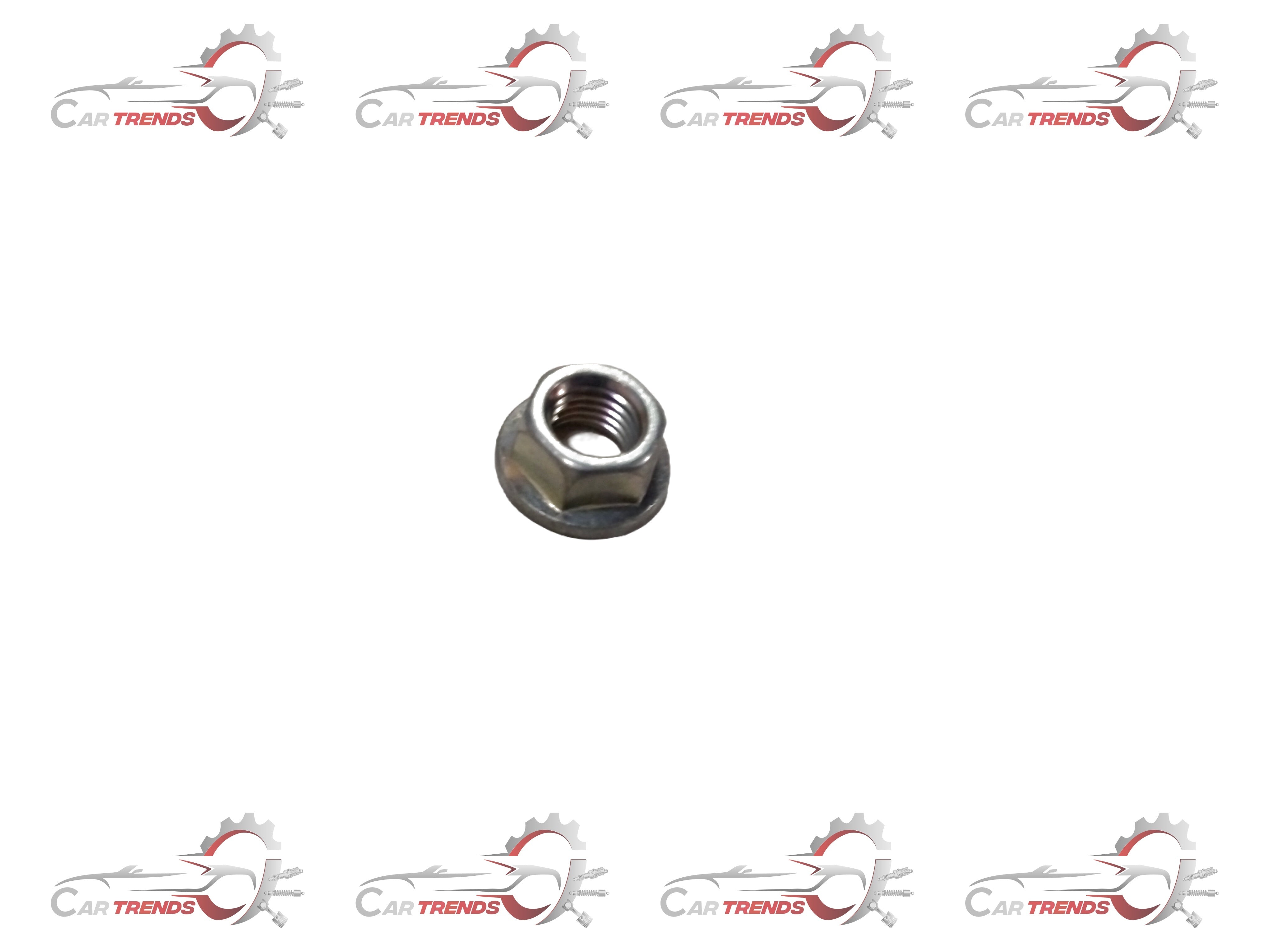 Maruti CarTrends wheel nut for Celerio, close-up of the black metal wheel nut with threads and hexagon shape.