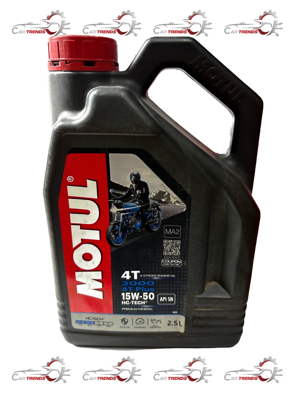 MOTUL 3000 4T PLUS STROKE ENGINE OIL HC TECH (2.5L) 15W502.5LTRS 15W502.5LTRS - Front view