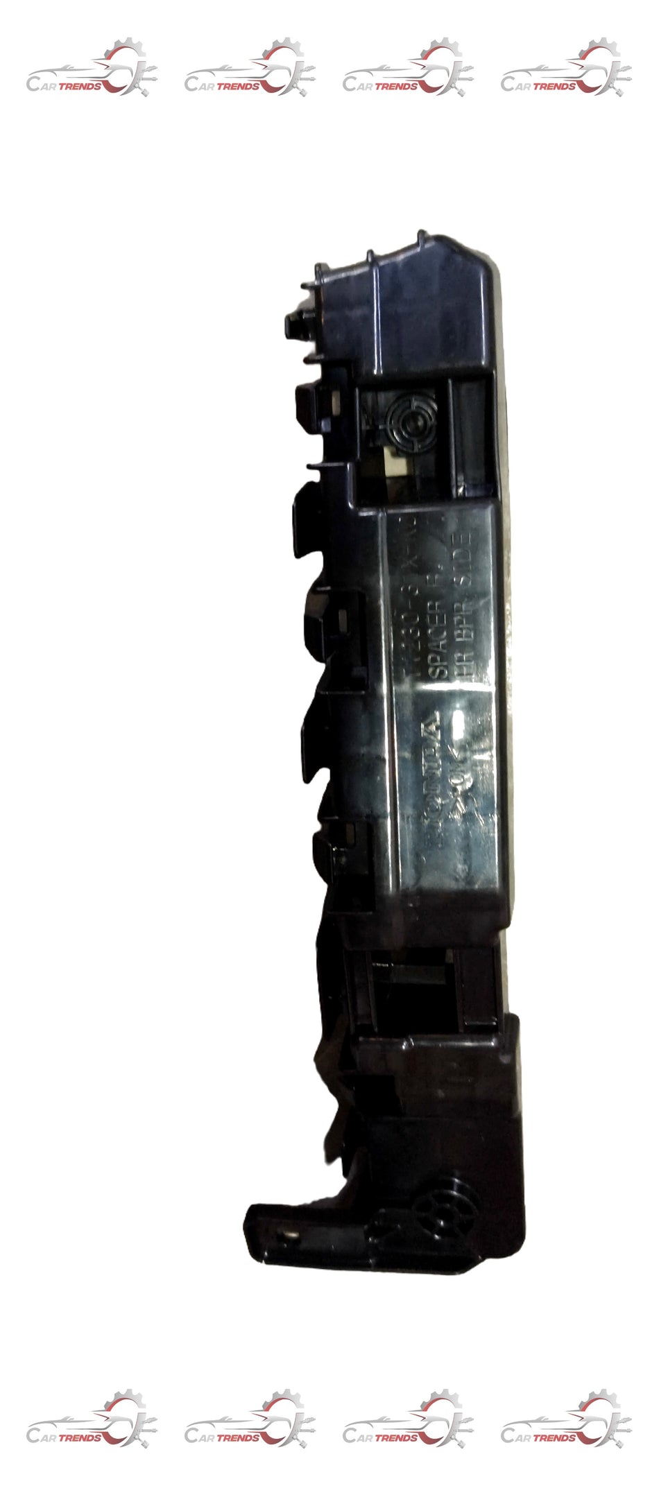Honda Spacer R.FR BPR Side 7123031XK00, showing the side view of the black automotive spacer part with mounting edges.