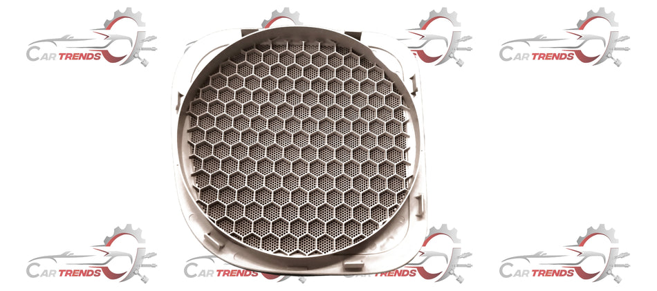 Beige Maruti Swift Dezire rear left speaker cover by CarTrends, showing the textured plastic design and mounting points.