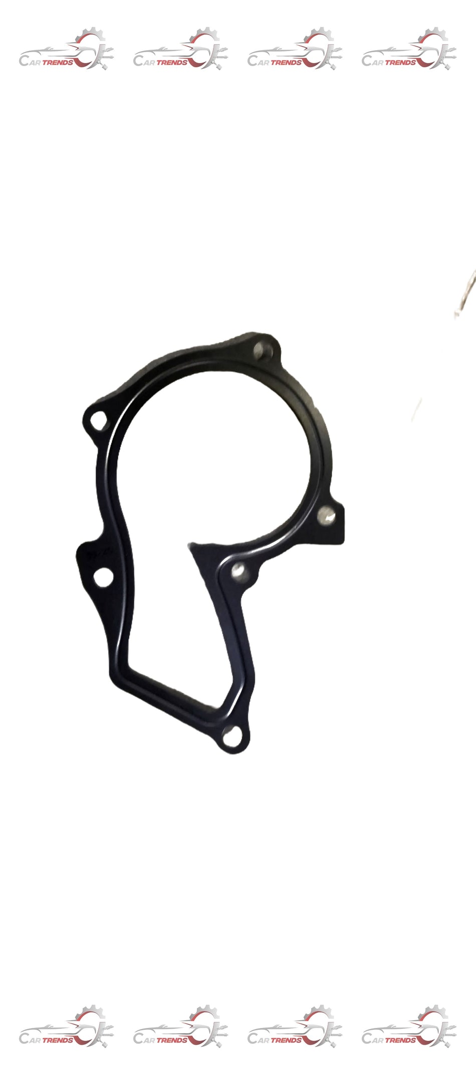 Ford water pump gasket 7S7Z8507A, a replacement part with a rubber seal and metal backing, designed for Ford water pump assembly.