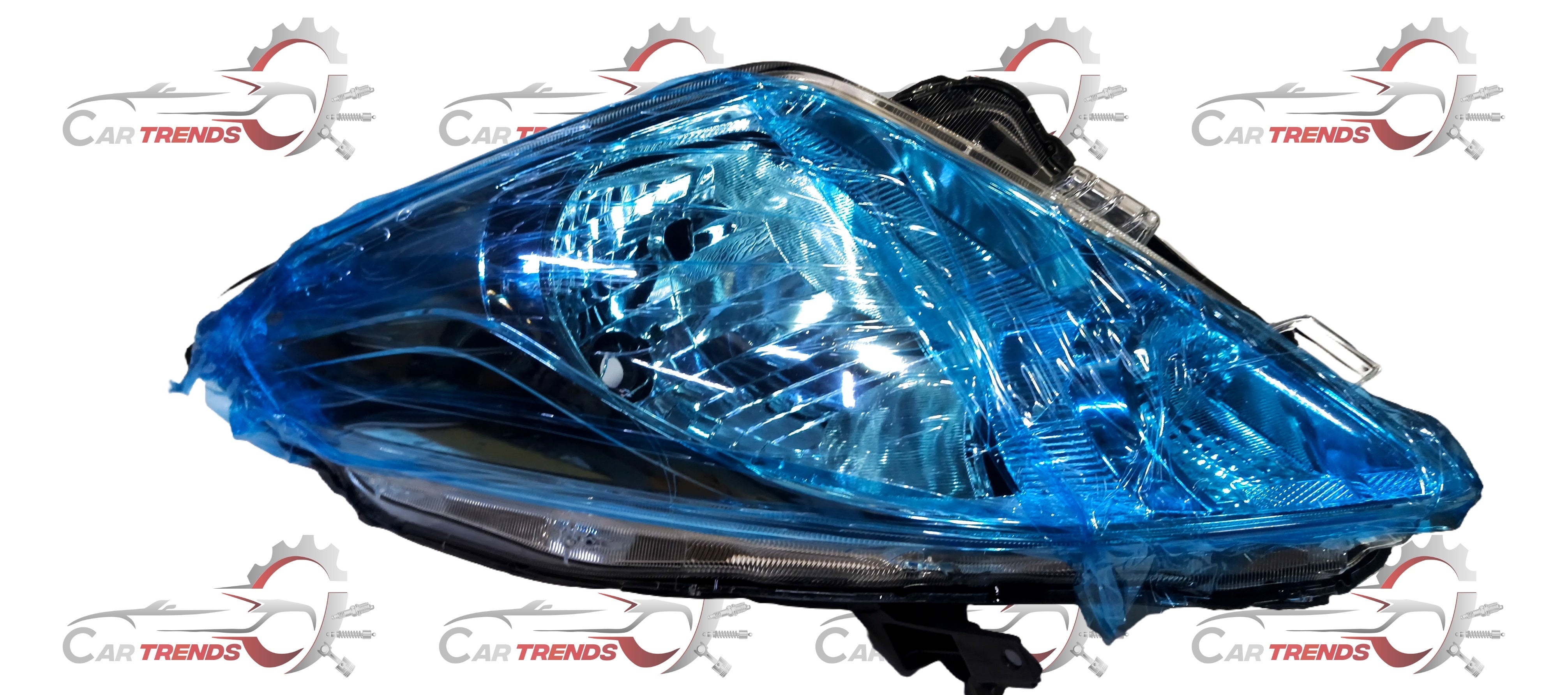 CarTrends HEAD LAMP BALENO LH 35321M68P00 spare part shown in a clear image, highlighting the headlamp's design and mounting details.