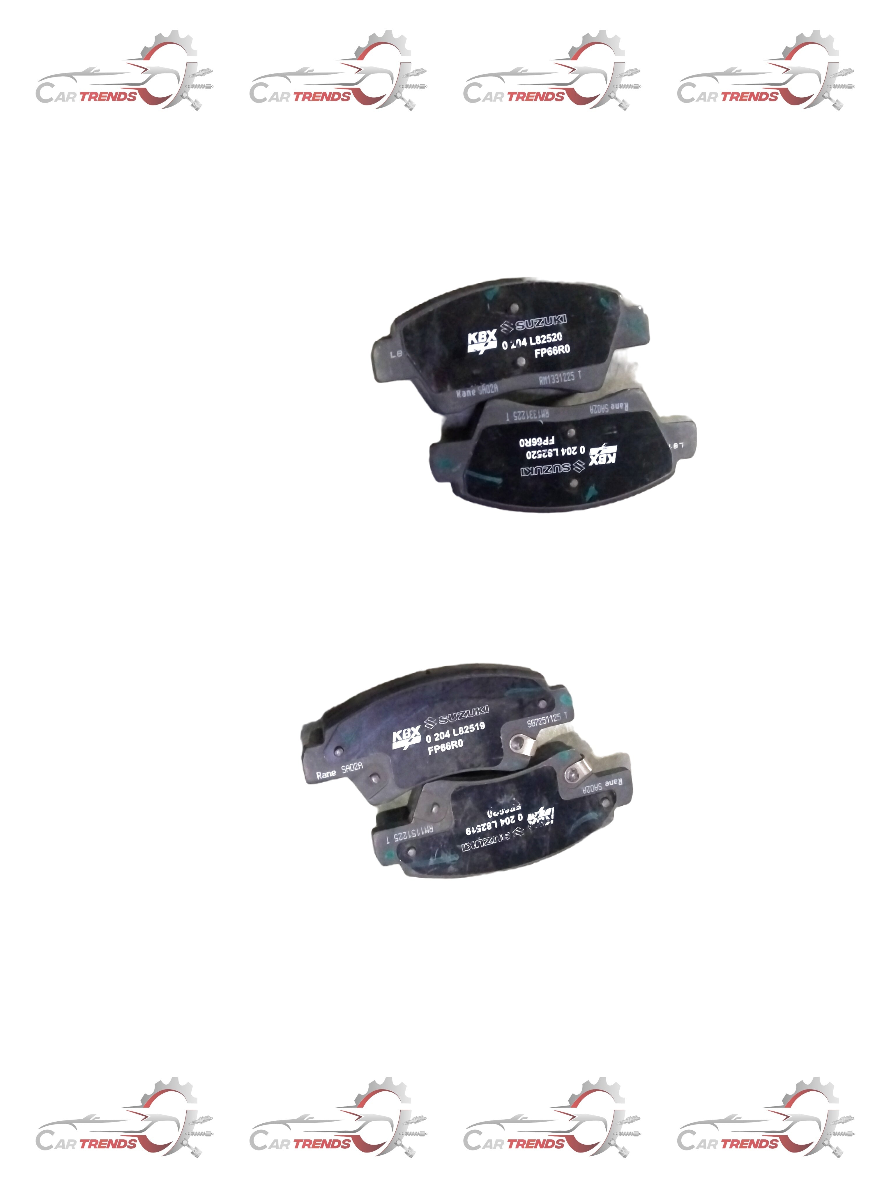 Front brake pad for Maruti Suzuki Ignis, part number 55810M66R00, showing the new brake pad with metal backing and friction surface.