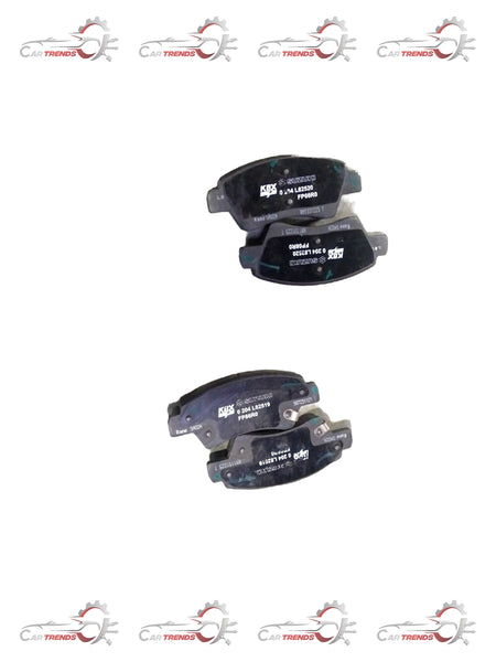 Front brake pad for Maruti Suzuki Ignis, part number 55810M66R00, showing the new brake pad with metal backing and friction surface.