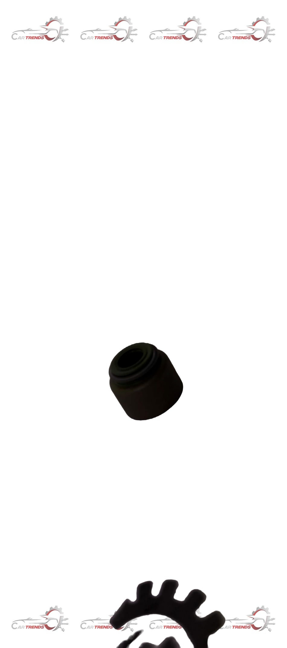 Maruti Suzuki seal valve stem 12934M68K00, close-up of the black rubber valve stem part for automotive use.