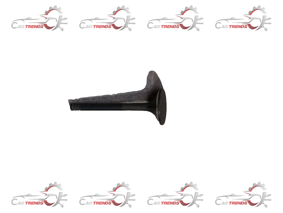 General Motors Tavera exhaust valve showing a metallic component with valve stem and seat, used in vehicle engine systems.