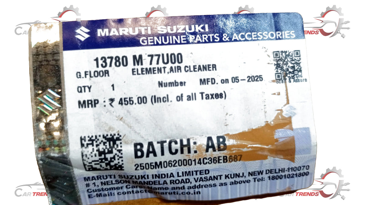 MARUTI SUZUKI ELEMENTAIR CLEANER 13780M77U00 13780M77U00 - Front view