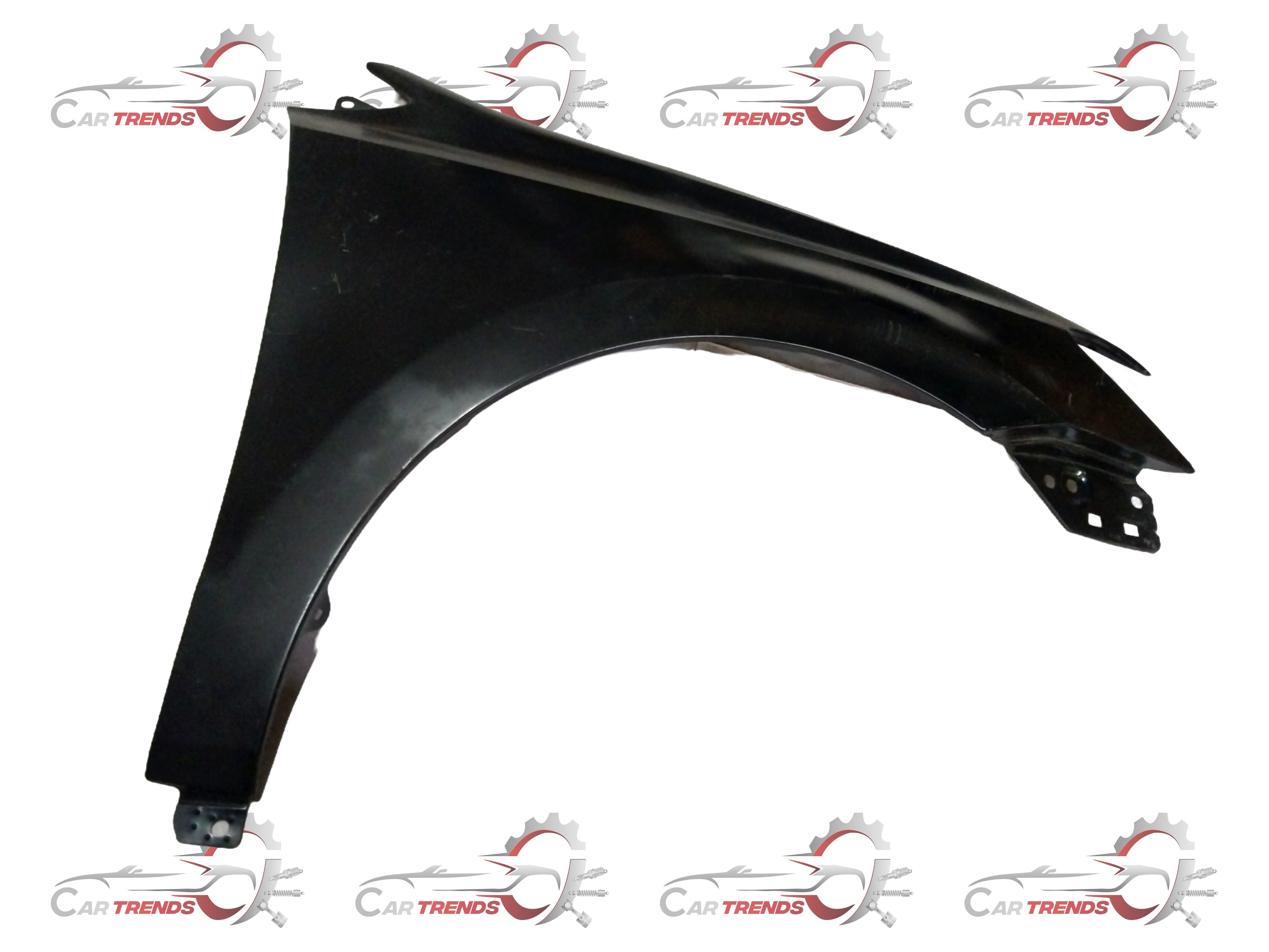 Volkswagen Fender 6RG821106J with natural finish, close-up view showing the car fender's shape and mounting area.
