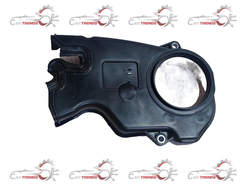 Hyundai timing chain and belt cover for Getz, showing the black plastic engine cover with mounting points.