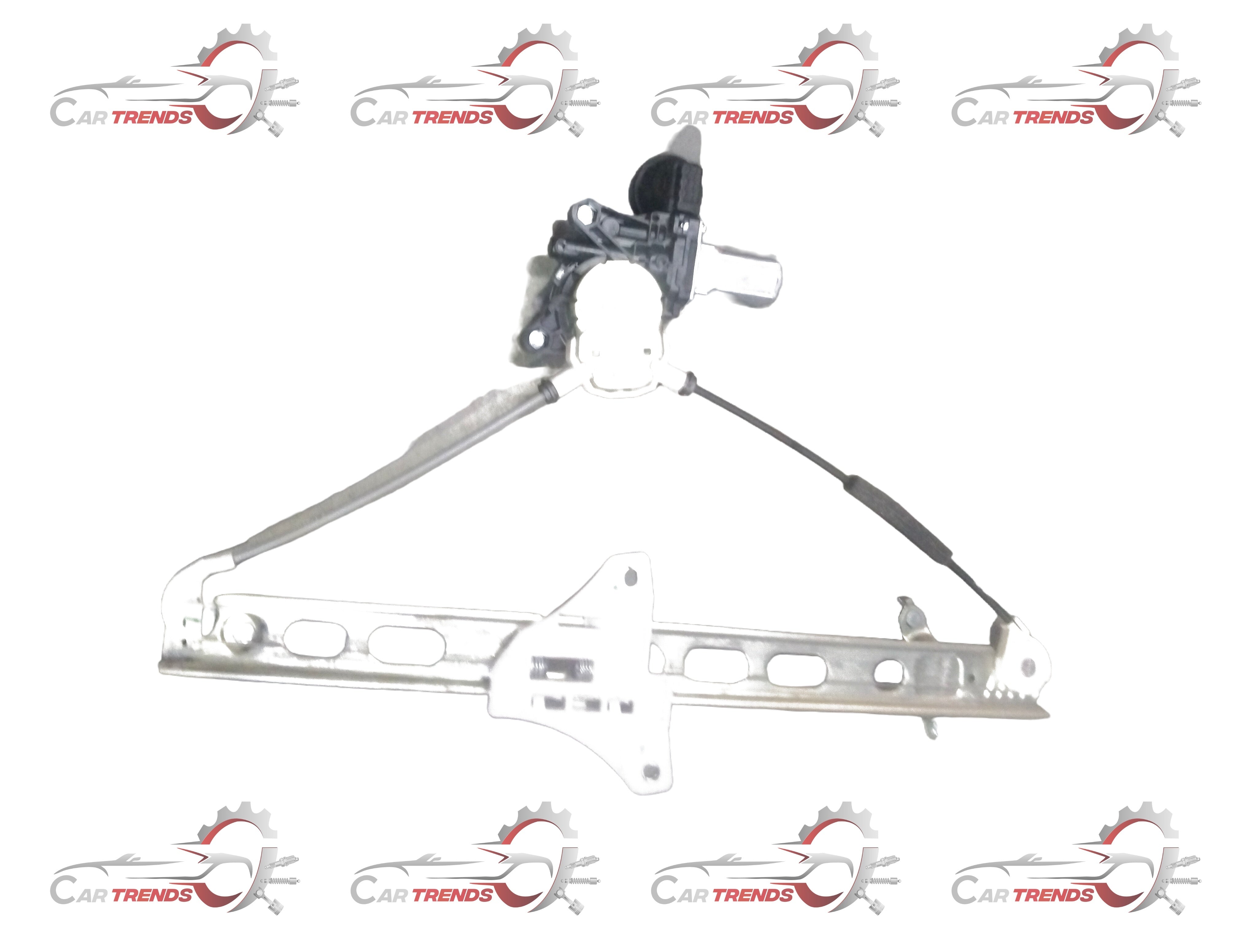 Maruti Suzuki front window regulator assembly L 83402M74L12, showing the mechanical components and wiring for vehicle window operation.