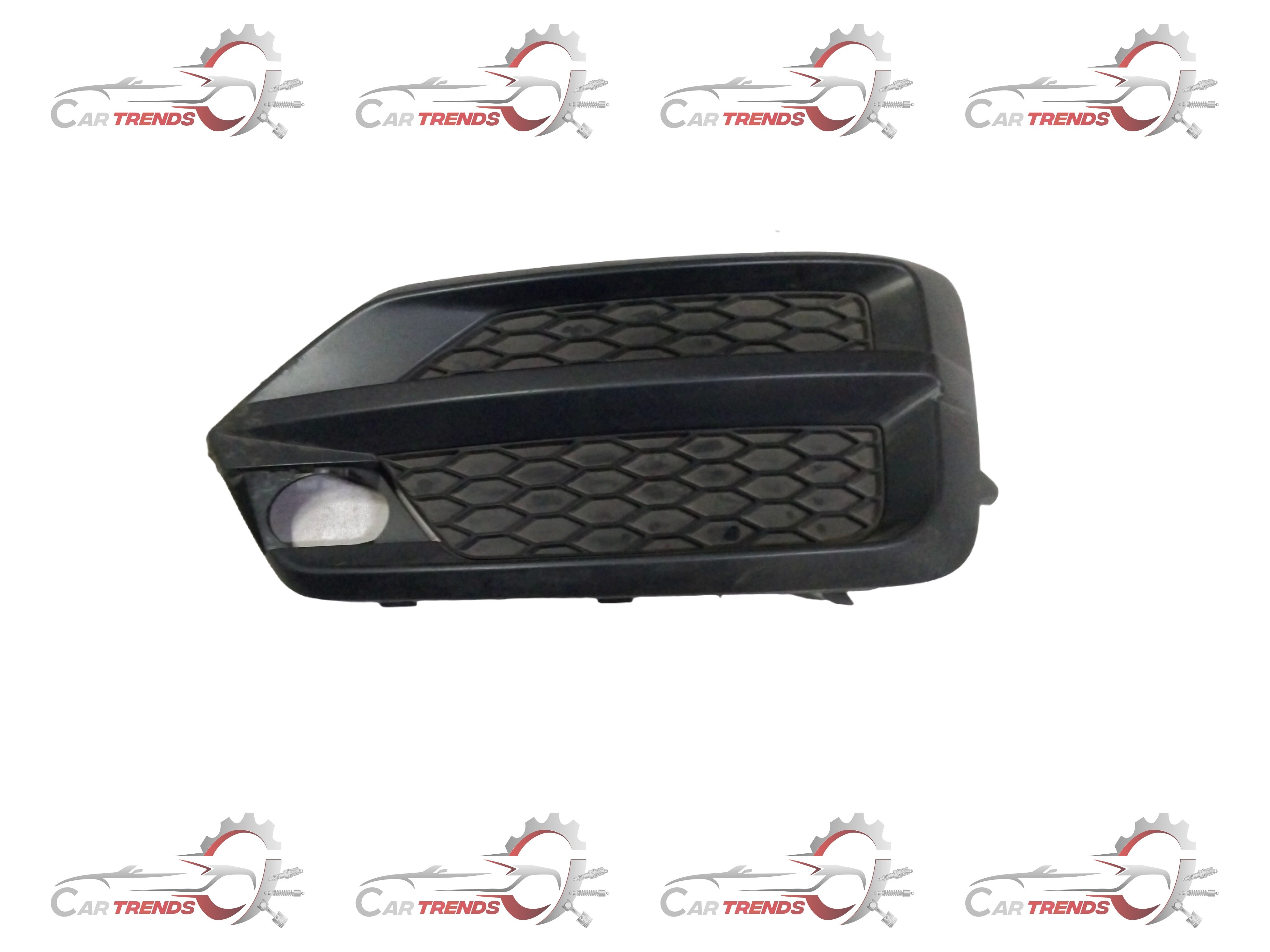 Volkswagen 8U0807152F housing part, close-up of the black plastic component with mounting details for vehicle repair.