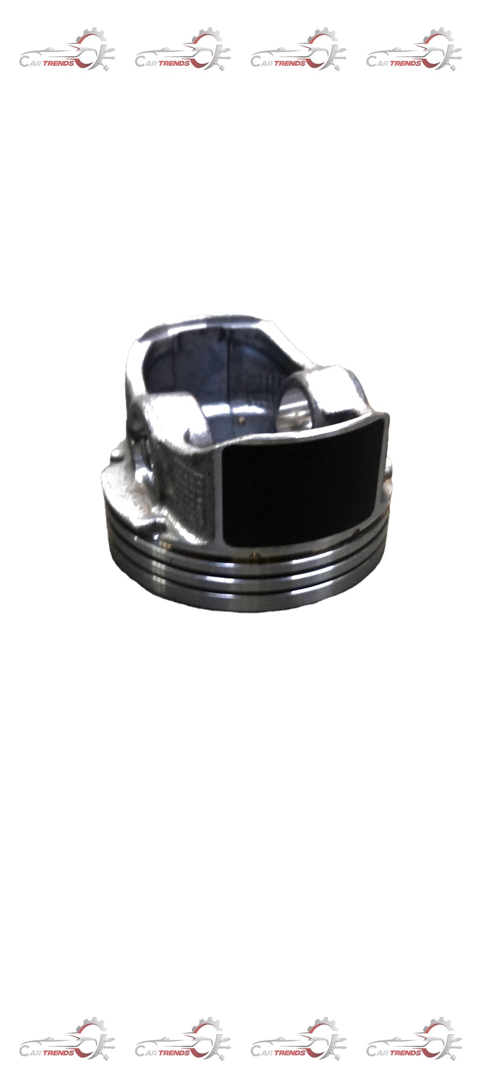 Maruti Suzuki piston model 12111M76M00, metallic engine piston with detailed surface texture, close-up view.