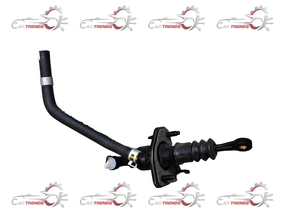 Hyundai clutch master cylinder assembly 416101R900, showing the metal hydraulic component with mounting points and connection ports.