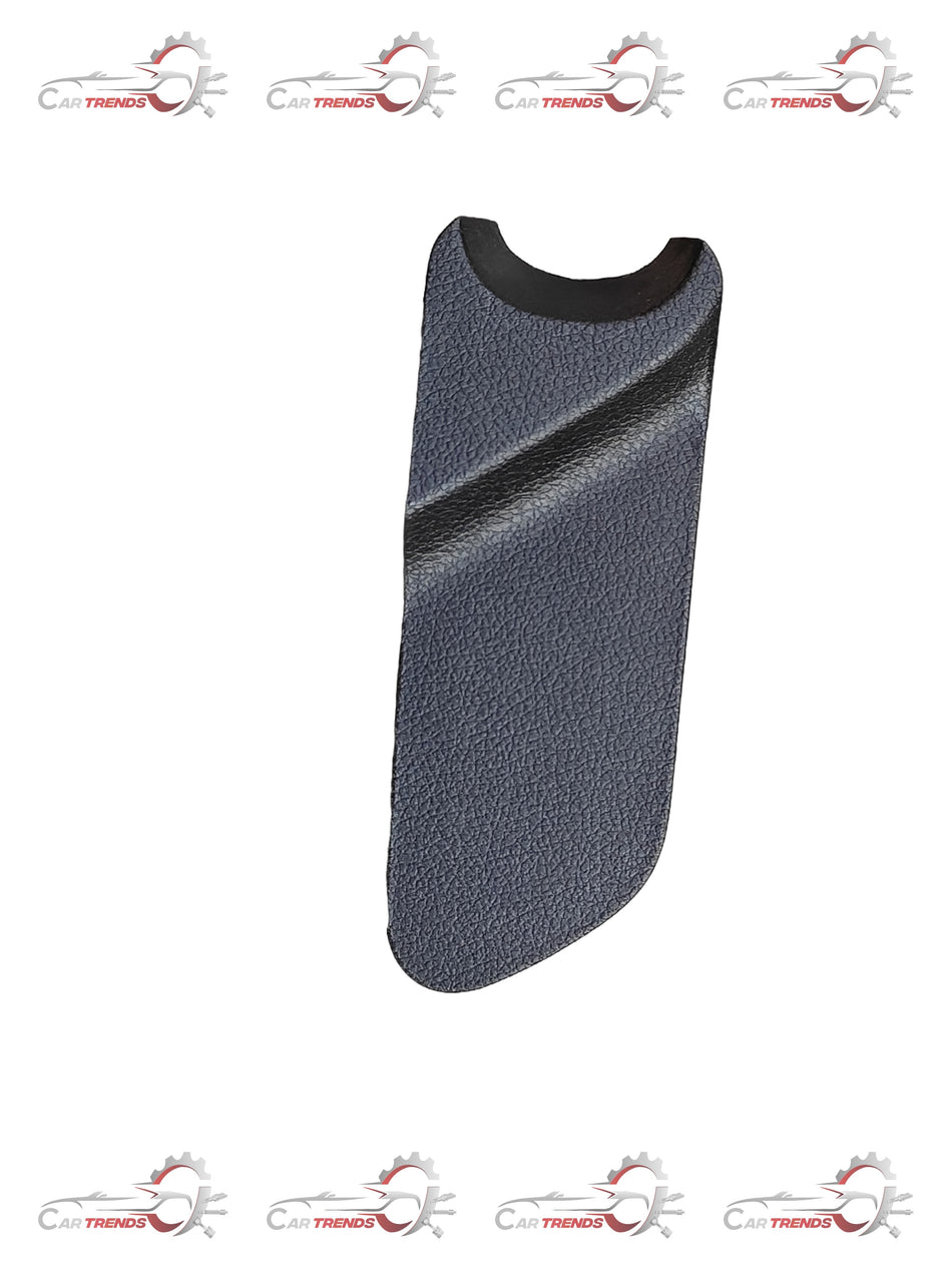 Hyundai parking brake blank cover, car part in black plastic, designed for Hyundai vehicle model, close-up view.