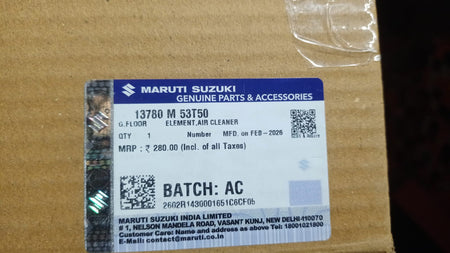 MARUTI SUZUKI ELEMENTAIR CLEANER 13780M53T50 13780M53T50 - Front view