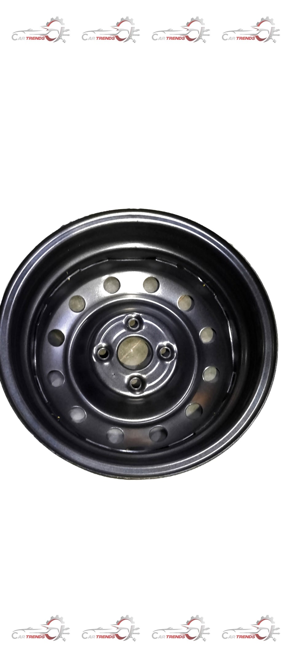 Maruti Suzuki Wheel Comp 43210M55R0139M showing a close-up of the vehicle's wheel with a metallic finish and detailed tire treads.