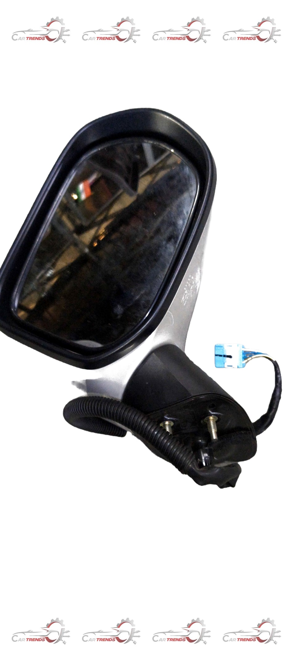 Honda Civic right door mirror assembly by CarTrends, featuring auto-turn function, shown in a close-up image.