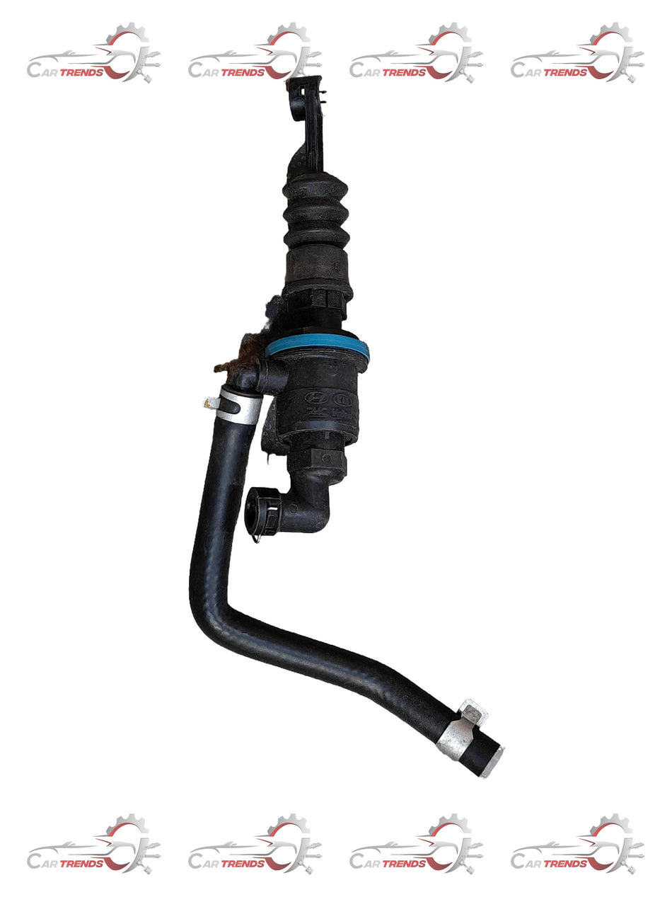 Hyundai clutch master cylinder assembly, part number 41610Q6900, showing the metal cylinder with hydraulic connections and mounting points.