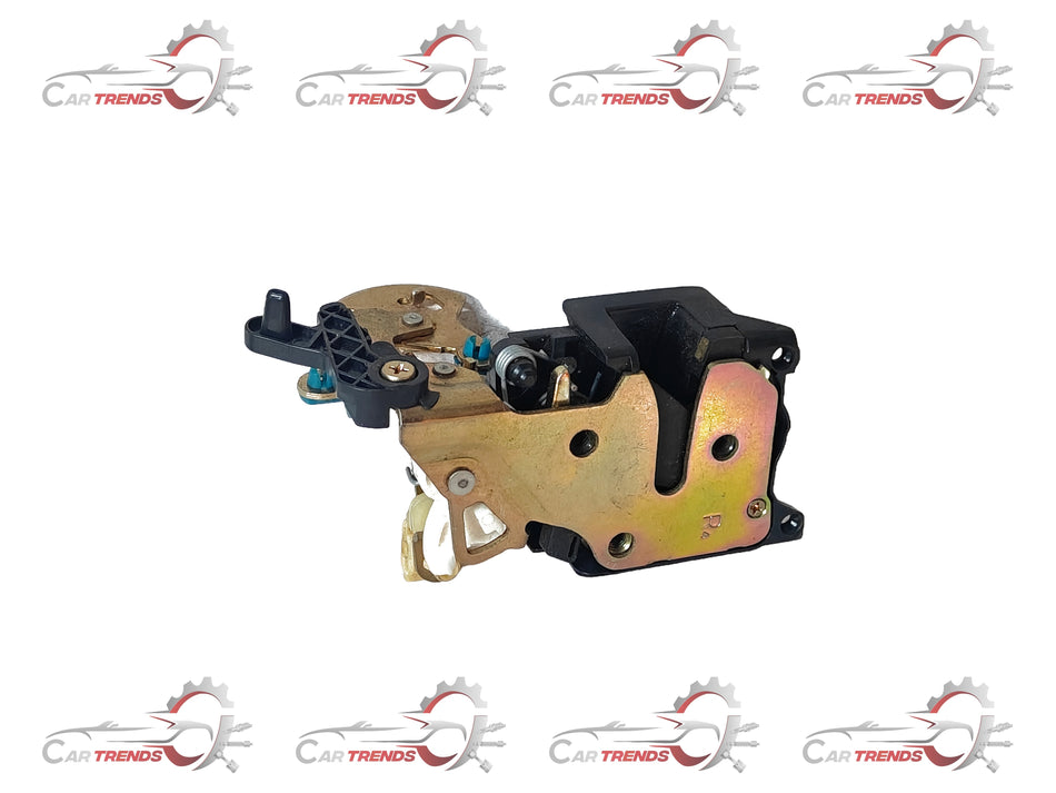 Right rear door latch for Chevrolet Aveo Uva by CarTrends, showing the spare part with mounting features and metal components.