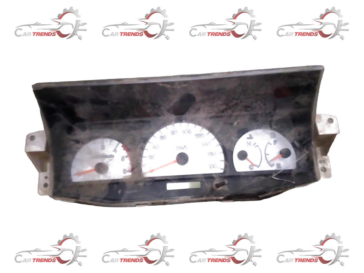 CarTrends meter cluster spare part for Tavera T97595102, showing dashboard gauge panel with various dials and indicators.