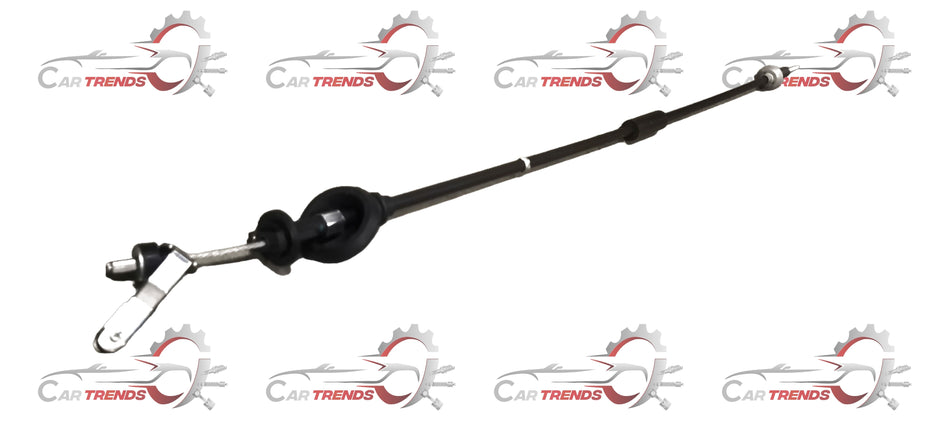 Maruti clutch cable Spresso RH 23710M62S21 from CarTrends, showing the cable with metal connectors and flexible black housing.