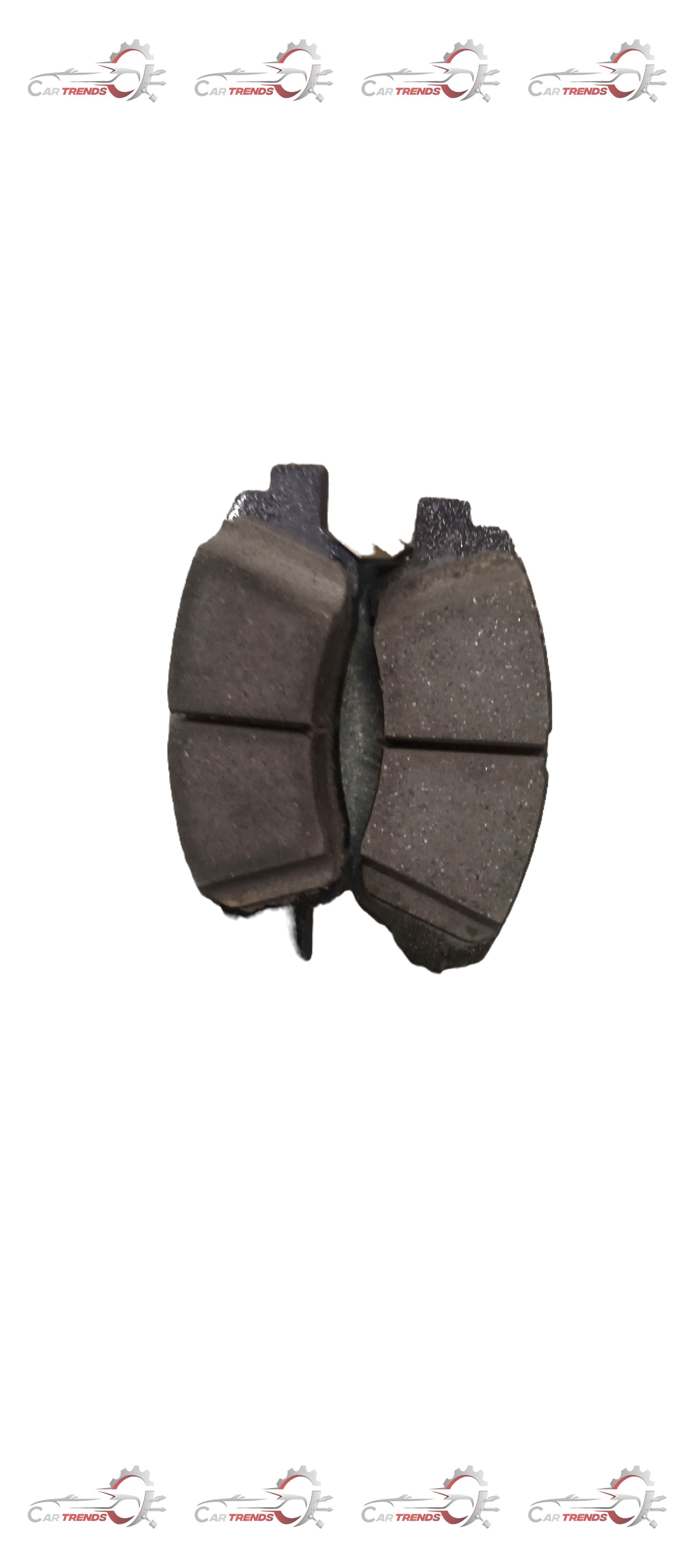 CarTrends front brake pad, XCENT spare parts, showing metal backing and friction surface for vehicle braking system.