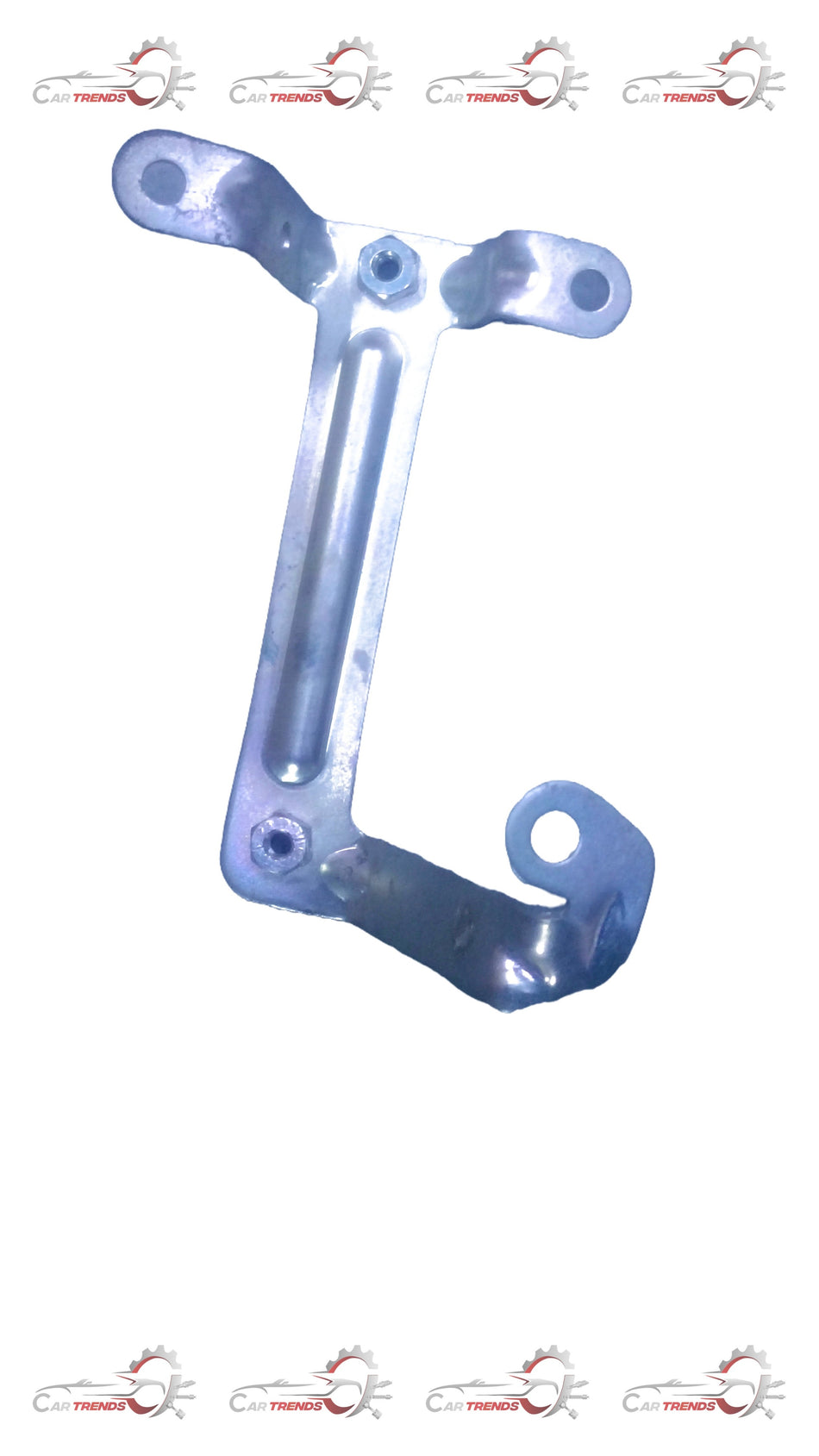 General Motors EGR valve vacuum bracket, metal component with mounting points, designed for engine emission control systems.
